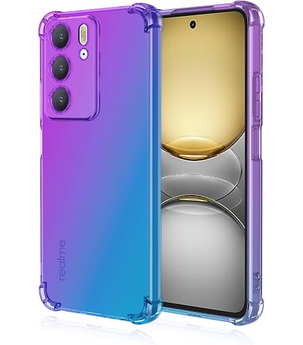 Custodia Per Realme C75 4G In TPU A Gradiente - Rosa/Oro, Antiurto