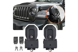 FSYHKJ Samochodowe zatrzaski antykradzieżowe do 2018 2019 2020 2021 2022 2023 2024 Jeep Wrangler JL JLU 4XE Rubicon Sahara Sport Gladiator JT z kluczami blokującymi