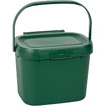 Addis Poubelle à Compost De Cuisine 4,5 L – Bac Vert Sauge Pour Déchets Alimentaires, Sans BPA, Fabriqué Au Royaume-Uni