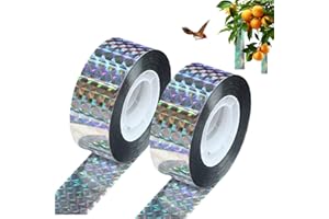 AONAYO 2 rollos de 80 m x 2,4 cm, cinta para pájaros, antipalomas, balcón, palomas, balcones, palomas, venta, reflectante, ahuyentador de palomas, cinta para proteger jardines, patios, plantas