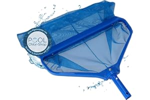 Duraol Laubkescher Deluxe I Mit Nylonnetz & Aufnahmelippe I Oberflächenkescher für Teleskopstange I Kescher für Pool/Planschbecken & Whirlpool I Poolkescher feinmaschig & stabil