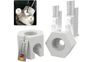 R-SATZ SHOP 2 Stück Ersatzmutter passend für Sodastream Crystal 1.0 & 2.0 Mutter Verschluss Ersatzteil in Weiß