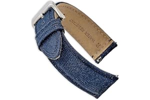 ALPINE INTERNATIONAL Alpine Cordura - Correa de reloj de tela - Correa de repuesto de liberación rápida - Correa de cuero con forro trasero resistente al agua - Correas de reloj para mujeres y hombres - Compatible con