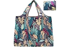 HYMUUNI Large Foldable Shopping Tote Bag Water Resistant Shopping Tote Bag Reusable Eco Waterproof Tote Shopping Bag for Daily Use in Pocket