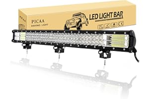 PICAA Led Arbeitsscheinwerfer 28 Zoll 72.5CM 396W Led Lichtbalken 12V 24V 6000K Zusatzscheinwerfer Bar Spot Flutlicht Kombination LED Arbeit Licht Bar für SUV Offroad ATV UTV Traktor 4x4 Auto