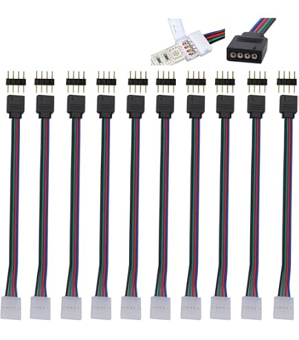 4-Pin RGB LED Verlängerungskabel 2m – Für 5050, 3528, 2835 LED Streifen, Lötfrei