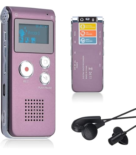 H Y 32 GB mini-dicteerapparaat met weergave en OTG, draagbare ronde mini- opnameapparaat, 192 uur opname en 32 uur batterij, kleine voicerecorder voor lezingen, vergaderingen, interviews