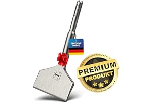 HARDTWERK Turbo Fliesenmeißel SDS Plus Meißel [165x75 mm] aus 42 CrMo Spezialstahl - Bruchsicher & Langlebig - Flachmeißel breit für Bohrhammer zum Fliesen & Fliesenkleber enfternen