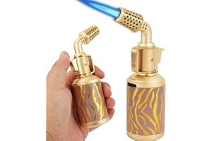 M TIME C CLUB Blasbrenner, Retro-Kupfer-Metallhandwerk, professioneller Küchenkocher-Butanbrenner mit Sicherheitsverschluss, nachfüllbare einstellbare Mehrzweckflamme für Handwerkslöten (Butangas nicht enthalten)