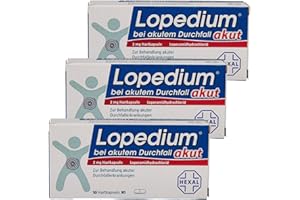 LOPEDIUM akut 3x 10 Kapseln Sparset I schnelle Hilfe gegen akuten Durchfall I Stoppt Diarrhoe zuverlässig I mit give-away von Pharma Perle