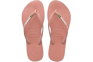 Havaianas - Slim Brasil Logo, Bequeme, Robuste und Leichte Badelatschen für Frauen, Hommage an Brasilien, Flagge auf Riemen und Sohlen