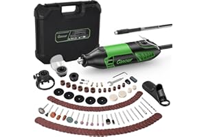 Ginour Mini Amoladora 200W Multiherramienta Eléctrica Herramienta Rotativa Multifuncional 135 Accesorios 6 Velocidad Variable 8000-35000 RPM