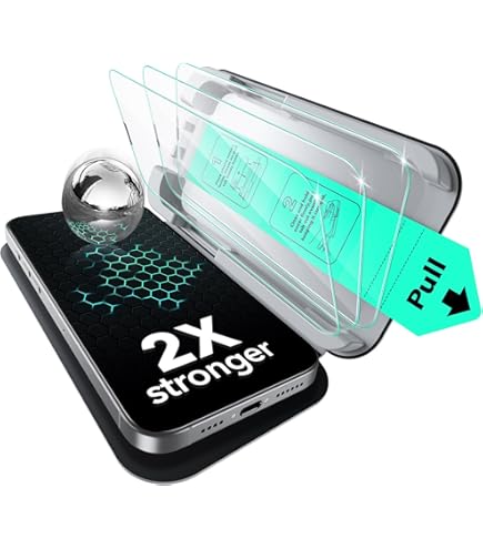 ESR voor iPhone 17 Pro gehard glas, schermbeschermer 3 stuks, versterkte glazen folie met eenvoudig bevestigingsgereedschap, 9H hardheid, volledige schermbeschermer voor iPhone 17 Pro, HD helder