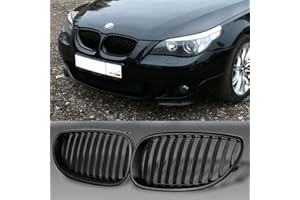 GSRECY Yuk avant Noir Sport Large Rein Grilles Grill pour E60 E61 M5 5 Series 2003-2009