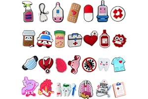 DNGH Schuh Charms Shoe Schuhanstecker Krankenschwester Medizin Schuhanhänger Schuhe Charm Karikatur Arzt Nurse Medizinisches Zubehör Für Schuhe DIY Dekorationen Kinderpartys Geschenk