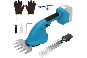 JUDANNA Akku Gras- und Strauchschere Set Kompatibel mit Makita 18 Akku (ohne Akku, ohne Ladegerät), Rasenkantenschere und Strauchschneider, 14cm Strauchtrimmer, 13cm Grasmesse