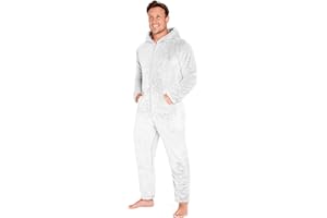 CityComfort Herren Overall Jumpsuit, One Piece Anzug Fleece Onesie Flauschig Einteiler Schlafanzug für Männer und Teenager Jungen M-3XL, Geschenke