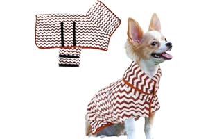 FADCAER Dog Bathrobe Towel,Super Absorbent Puppy Drying Robe,Microfibre Small Dog Towel Dog Bathrobe,Adjustable Quick Drying Dog Coat for Puppy Small Dog Kitten,Cat,Medium Dogs (S, Brown)