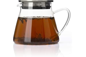 FORLIFE Fuji Glass Teapot with Filter Lid (18 ounces)