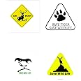 ISEE 360 Glass Save Wild Life Car Sticker, 10 x 10 cm, Multicolour