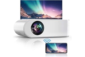 YABER Mini Proiettore with WiFi, 10000 Lumens Proiettore Portatile, 1080P Full HD Videoproiettore Home Cinema per Smartphone/TV Stick/PS5