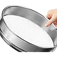 ZHOUSTOU Large Garden Riddle Sieve Compost Sieve Heavy Duty Caliber 30cm Metal Large Garden Sieve for Soil and Stones Gravel Compost Sand Grit Seed