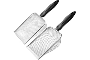 KOROI Soil Sieve Set with Handle – 2PCS Garden Sieve for Soil and Stones with 3.8mm/5mm Mesh Dirt Compost Sifter Trowel for Gardening – Rock Sieve & Sand Sieve Trowel Tool – Garden Riddle Kit