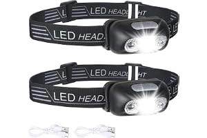 Flintronic LED-pannlampa, 2-pack USB-laddningsbar pannlampa, IPX6 vattentät pannlampa ficklampa, ultralätt superljus 160 lume