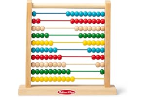 Melissa & Doug Ábaco, Juguetes de Desarrollo, Juguete clásico de Madera, Juguete Educativo Montessori, Ayuda a Aprender a Contar, Abaco Infantil, Regalo para niños y niñas de 3 4 5 6 7