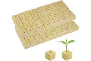 50 stycken stenull odling stenull kuber, 2,5 x 2,5 x 2,5 cm för Rockwool Cubes, Hydroponik stenullskubor, Hydroponic stenull
