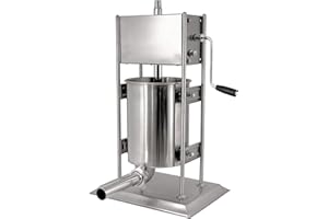 Zelsius Máquina Embutidora Profesional de Salchichas I Acero Inoxidable I Manual I Cuatro Tubos de Llenado Diferentes I Máquina con Caja de Cambios de 2 Velocidades I Válvula de Ventilación