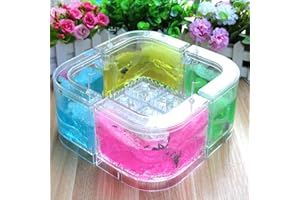Runsmooth 4 Ant Farm Castle Ant House Set Translucent Gel Nest Observation Kit With Pipe Insect Ecology Box Ant Breeding Cage Educational Toy For Kids Study Ants In The 3D Maze