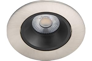 Philips Lighting Faretto da Incasso LED Abrosa, Equivalente a 9 W, 40K, Luce Bianca Calda, Dimmerabile, Nichel