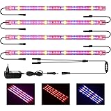 CXhome LED Pflanzenlampe Rot & Blau & LED Vollspektrum Pflanzenlicht mit Auto Timer 3/6/12H,3 Beleuchtungsmodi,4-stufige Hell