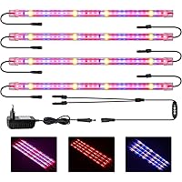 CXhome LED Pflanzenlampe Rot & Blau & LED Vollspektrum Pflanzenlicht mit Auto Timer 3/6/12H,3 Beleuchtungsmodi,4-stufige…