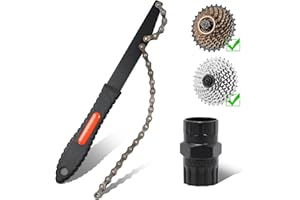 Fengzio Llave de Cadena para ​Bicicleta Estractor Cassette para Instalar o Desmontar los piñones del Cassette de Bicicleta Extractor Cassette para 5-12 velocidades