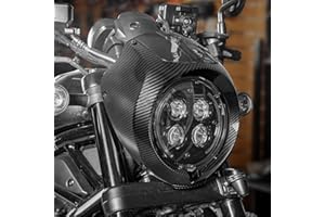 Lorababer Moto Faro Anteriore Cupolino Copertura Parabrezza Parabrezza Deflettore d'Aria Compatibile con H-onda Rebel CMX1100 CM1100 CMX 1100 CM 1100 (Aspetto fibra di carbonio)