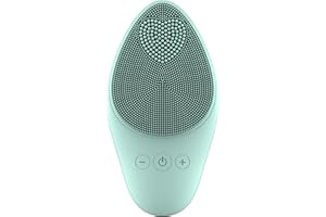 DOCOCO Spazzola per la pulizia del viso in silicone, ricaricabile e senza fili, vibrazione sonica, pulizia profonda, esfoliante delicato, massaggiante, ultra igienico, impermeabile, rosa (1018-verde)