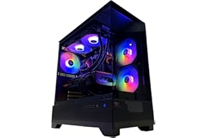 Golook PC Gaming Zeus 2.1 - Ryzen 7 5800X / 32GB RAM / 1TB NVME M.2 / RX 9060XT 16GB OC / B550M / 5 Ventole Raffreddamento Liquido 240mm - Computer Fisso