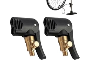 Aidqxbaoer 2 Pezzi Connettore Valvola Pneumatica Universale, Adattatore a sgancio rapido in Ottone Clip-on,Connettore Valvola Bici,per Gonfiatore Pompa, Auto, Bicicletta, Moto