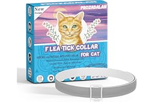 PROZADALAN Collar Antiparasitario Gatos, 35cm Ajustable Collares Antipulgas para Gatos, 100% Naturales Antiparasitarios Gatos Collar, 8 Meses de Protección para Gatos, Repelen Eficazmente Piojos, Pulgas