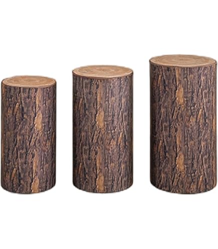 Sourcing Map Coperture Elastiche Per Piedistallo In Spandex (5 Pezzi) - Effetto Legno - Varie Dimensioni
