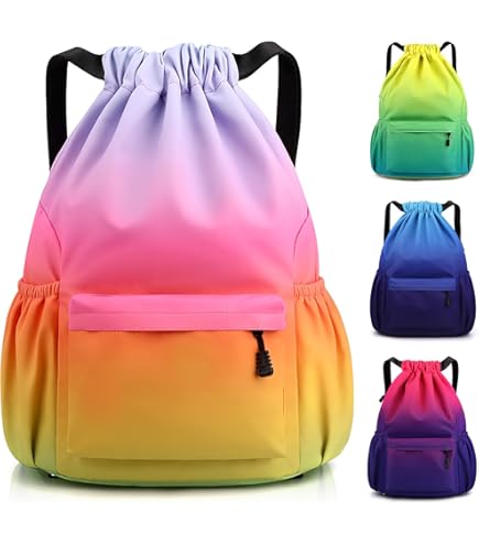 Lot De 2 Sacs à Dos Transparents Avec Cordon De Serrage En Plastique