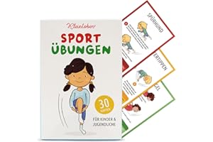 Kleintober 30 Trainingskarten für Kinder & Jugendliche I Bewegungsspiele für Kinder spielerisch fit Werden I Sport Lernspiele ab 3 Jahre mit Motivations-Kick I Sportgeräte für Kinder