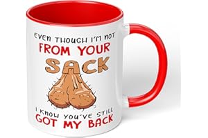 Print Maniacs Fathers Day Mug Gift Stepdad Christmas Birthday Dad Not from Your Humor Funny (Red Fill and Handle Mug)