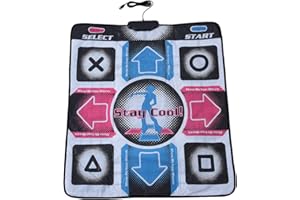 LAZMIN USB Dance Mat Pad, Electronic Musical Playmat Toys PC USB Dancing Mat, Padded Mat for an Arcade Feel
