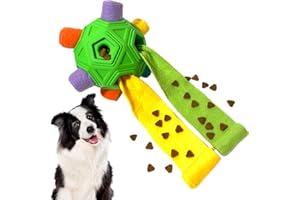 CIIVURR Schnüffelball für Hunde Hundespielzeug Unzerbrechlich Upgrade Ball Interaktives Spielzeug Snuffle Tragbarer Haustier Puzzle Snuffle Ball Toys für Kleine Mitte Groß Hunde (Grün Regenbogen)
