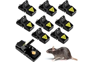 Xlong 8 Piezas Cepos para Ratones,Trampa para Ratones,Ratonera de Pinza,Trampa para Ratones Efectiva,Trampa para Ratas Profesional,Rat Trap,Trampa para Ratones con Cebo,Ratoneras para Atrapar Ratas