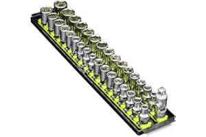 Ernst Manufacturing 8463HV Socket Boss 2-läufig, 1/2-Zoll-Antrieb, Steckschlüssel-Organizer, 48,9 cm, hohe Sichtbarkeit