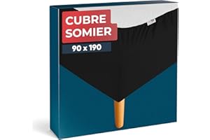 Wrappybag Funda Somier 90 x 190 – Moderniza y Protege el somier – Color Negro - 6 Tamaños Disponibles